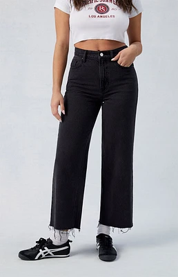 Eco Black Nora Cropped Wide Leg Jeans