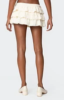 Edikted Margaux Textured Ruffle Mini Skort