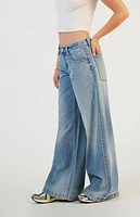 Pacsun Sloane Low Rise Ultra Baggy Jeans Light Indigo