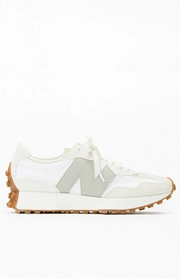 New Balance Women's White & Green 327 Sneakers