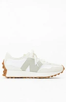 New Balance Women's White & Green 327 Sneakers