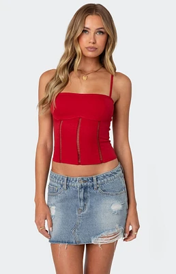 Edikted Jennie Ladder Knit Corset