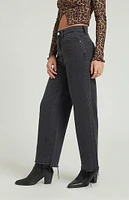 PacSun Nora Black Cropped Wide Leg Jeans