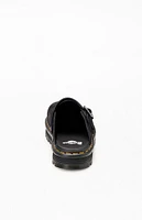 Dr Martens Black Zebzag Suede Slingback Platform Mules