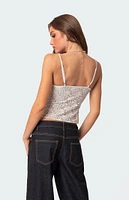 Edikted Ruby Sheer Lace Tank Top