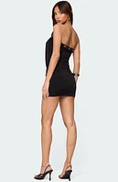 Edikted Vera Grommet Draped Mini Dress