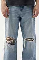 Pacsun Medium Indigo Baggy Panel Jeans