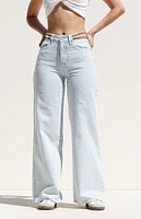 PacSun Light Indigo Sparkle Wide Leg Jeans