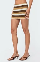 Edikted Nixie Crochet Mini Skirt