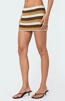 Edikted Nixie Crochet Mini Skirt