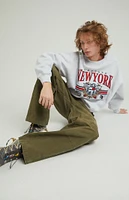 PacSun Olive Extreme Baggy Cargo Carpenter Jeans