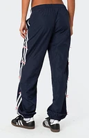 Edikted Bow Stripe Nylon Track Pants