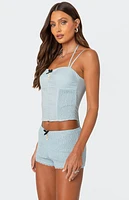 Edikted Saffron Side Scrunched Corset