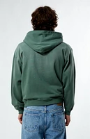 PacSun Green Heavyweight Spray Full Zip Hoodie