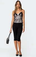 Edikted Janie Layered Polka Dot Mesh Top