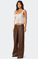Edikted Tatiana Faux Leather Pants