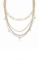 Ettika Mixed 18k Gold Plated Chain Necklace