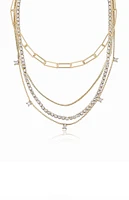 Ettika Mixed 18k Gold Plated Chain Necklace