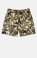 WeSC America Inc Olive Pachira Linen Utility Cargo Shorts