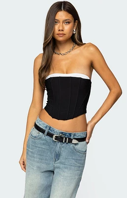 Edikted Ryla Contrast Layered Mesh Corset