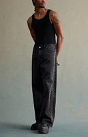 RARE DNM EDIT Black Studded Extreme Baggy Jeans