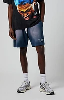 Pacsun Navy Potassium Fleece Volley Sweat Shorts