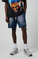 PacSun Navy Potassium Fleece Volley Sweat Shorts