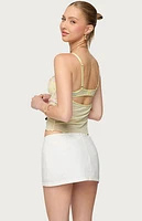 Edikted Embroidered Floral Sheer Bra Top