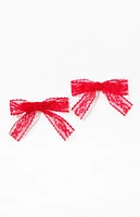 LA Hearts 2 Pack Gracie Lace Bow Clips