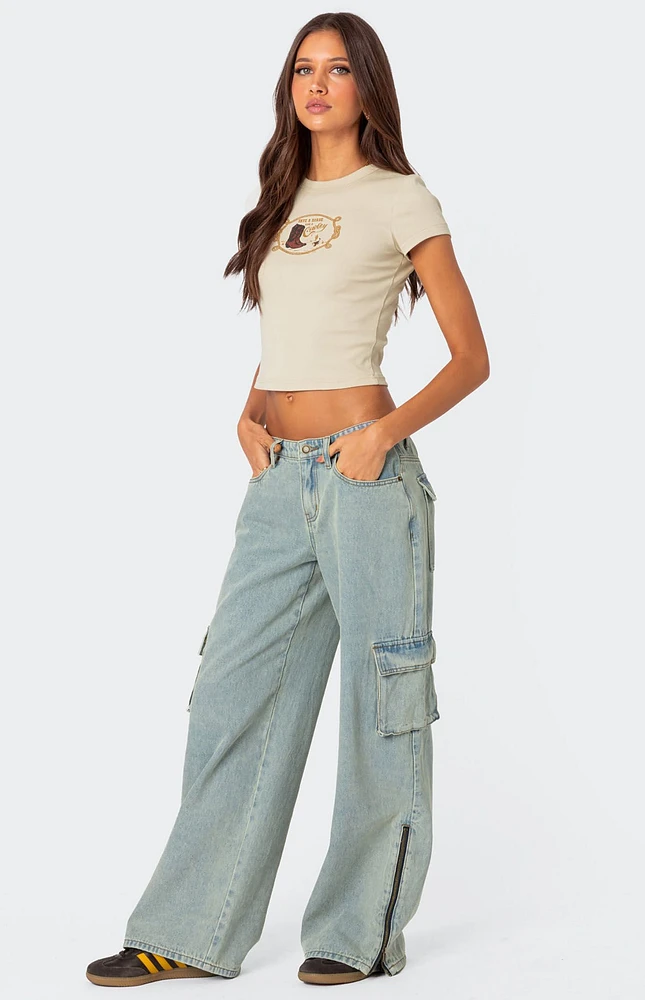 Andi Low Rise Cargo Jeans