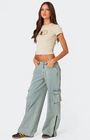 Edikted Andi Low Rise Cargo Jeans