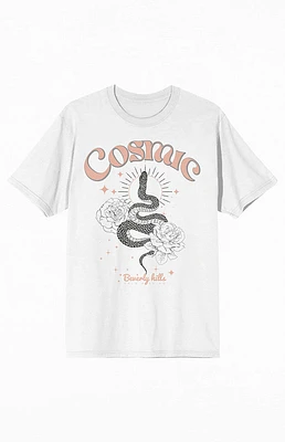 Cosmic Snake & Flowers T-Shirt