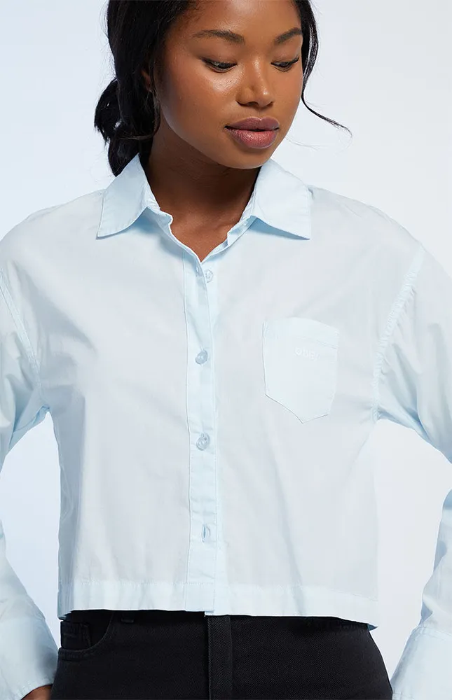 Obey Ariel Cropped Button Down Shirt