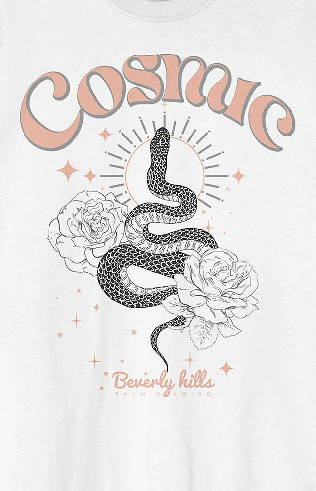 Cosmic Snake & Flowers T-Shirt