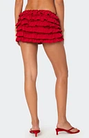 Edikted Constance Ruffled Mini Skirt