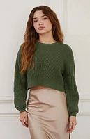 LA Hearts Babe Waffle Knit Sweater