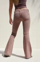 PacSun Brown Stretch Low Rise Flare Jeans