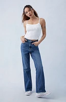 PacSun Eco Stretch Dark Indigo High Waisted Bootcut Jeans