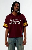 FORD Short Sleeve Burgundy Mesh Jersey