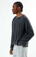 Pacsun Black Textured Crew Neck Sweater