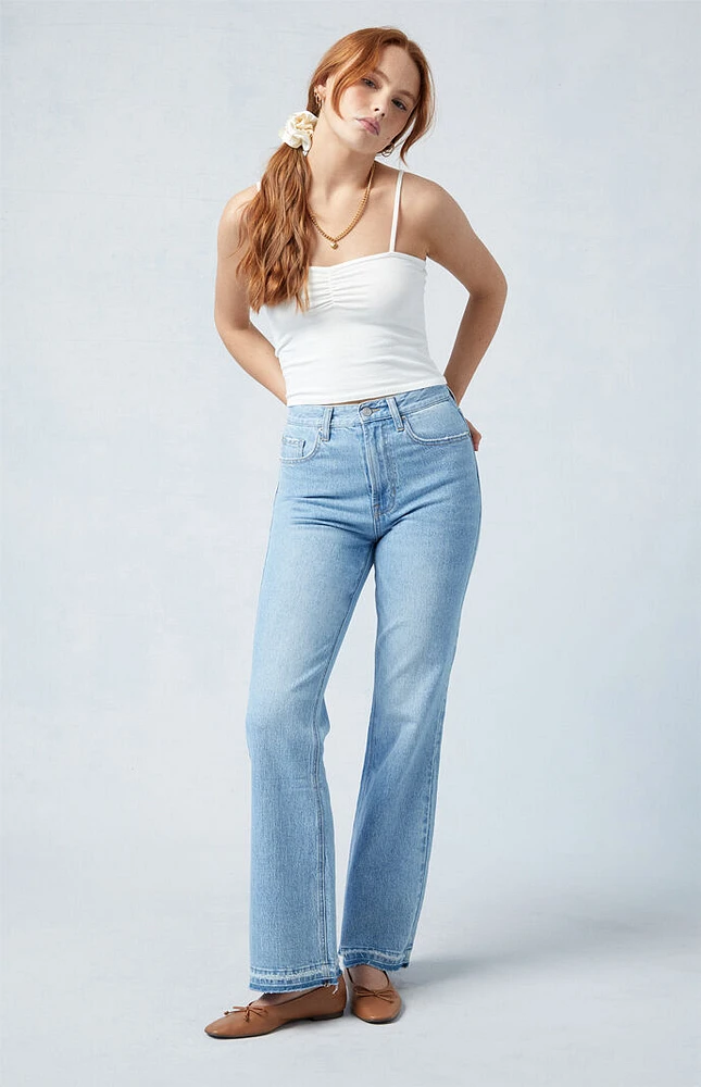 PacSun Eco Stretch Light Indigo High Waisted Bootcut Jeans