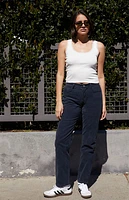 John Galt White Basic Scoop Tank Top