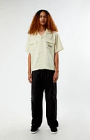 Budweiser By PacSun Banner Cropped Camp Shirt