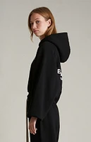 Fear of God Essentials Women's Black Fleece Cropped Hoodie