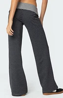 Edikted Meggy Striped Fold Over Pants