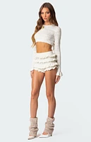 Edikted Delana Embroidered Knit Crop Top