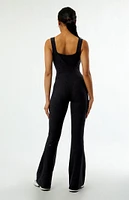 FABLETICS Active HeatherFlex Kick Flare Jumpsuit