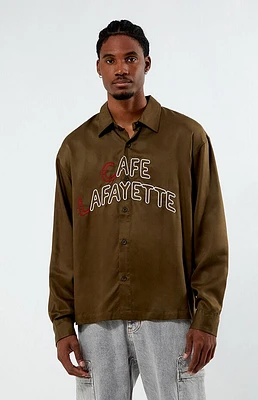 Pacsun Embroidered Classic Long Sleeve Camp Shirt
