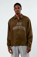 Pacsun Embroidered Classic Long Sleeve Camp Shirt