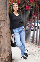 John Galt Black V Neck Sweater